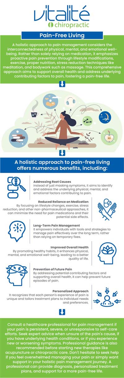 Discover the path to pain-free living with our expert chiropractic services. At Vitalité Chiropractic, we focus on addressing the root causes of discomfort, offering personalized care tailored to your unique needs. Our holistic approach helps restore balance, improve mobility, and enhance overall well-being, so you can live your life to the fullest. For more information, contact us or request an appointment online. We have convenient locations to serve you in Arlington, VA and Bethesda, MD.